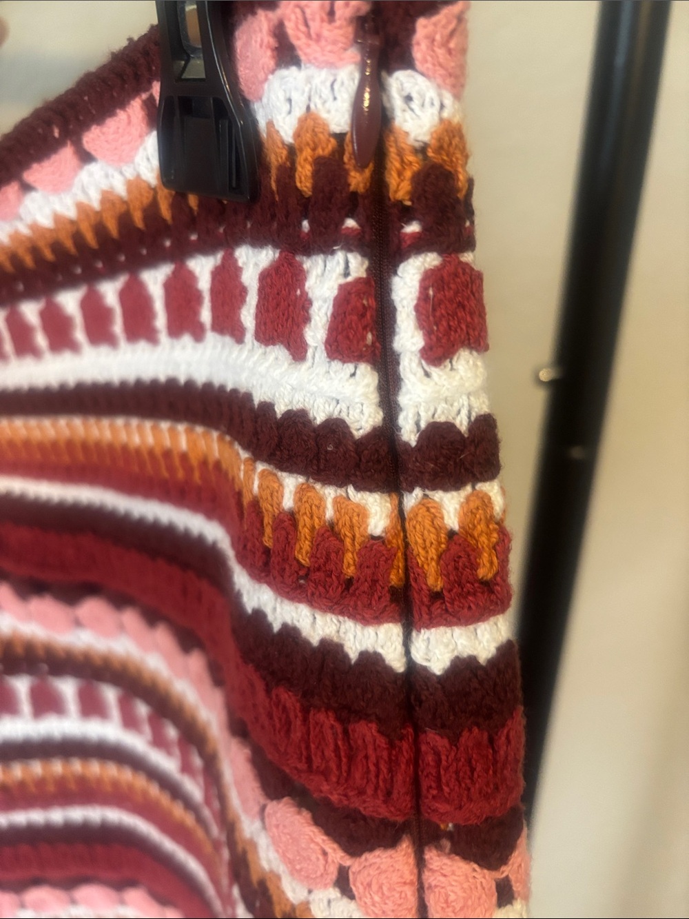 Sezane Burgundy Matching Set Multicolor Fair Isle Knit Sweater - Picture 6 of 9